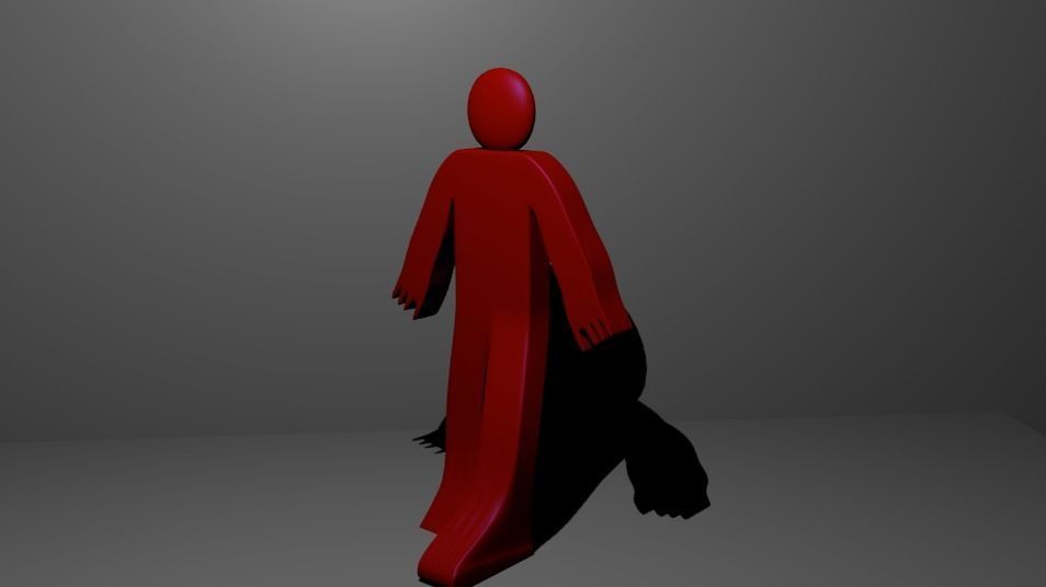 Stickman  Low-poly 3D model_6