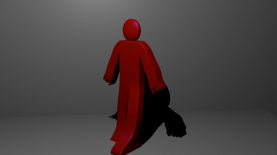 Stickman  Low-poly 3D model_9