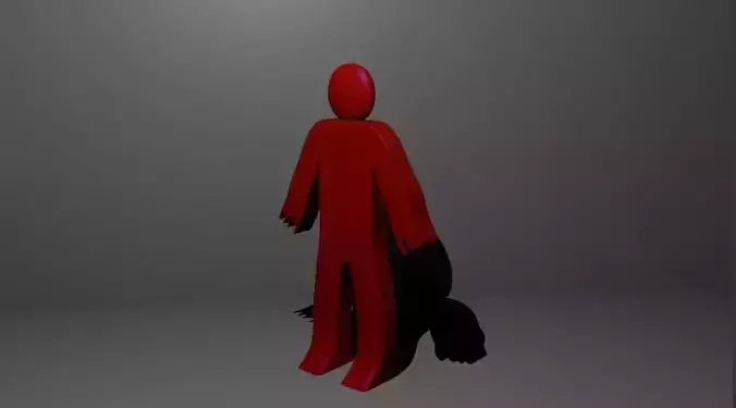 Stickman  Low-poly 3D model