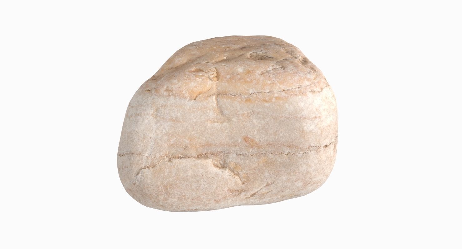 Square shaped sedimentary rock 3D model_3