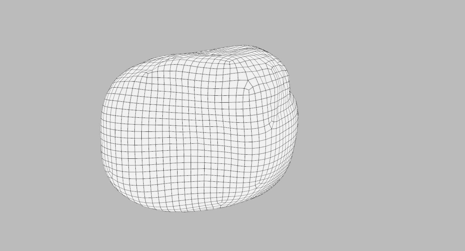 Square shaped sedimentary rock 3D model_16