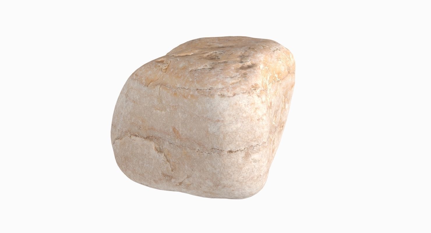 Square shaped sedimentary rock 3D model_4