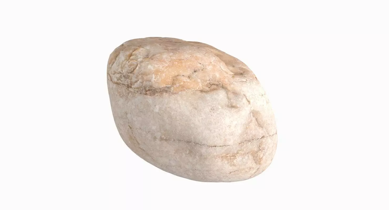 Square shaped sedimentary rock 3D model_0