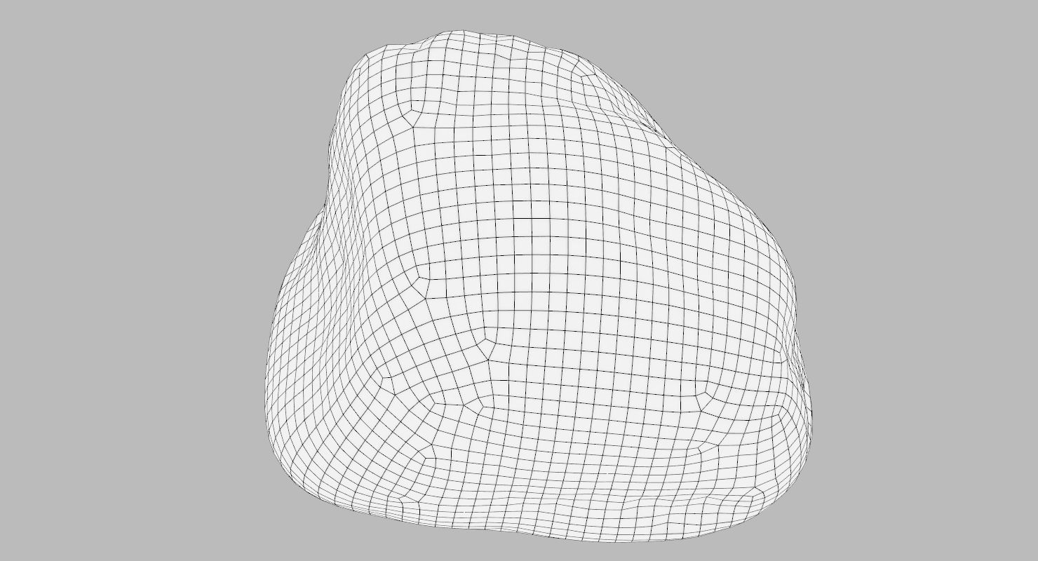 Square shaped sedimentary rock 3D model_20