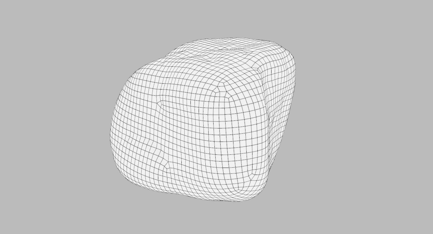Square shaped sedimentary rock 3D model_15
