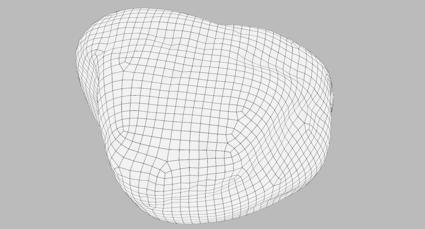 Square shaped sedimentary rock 3D model_19