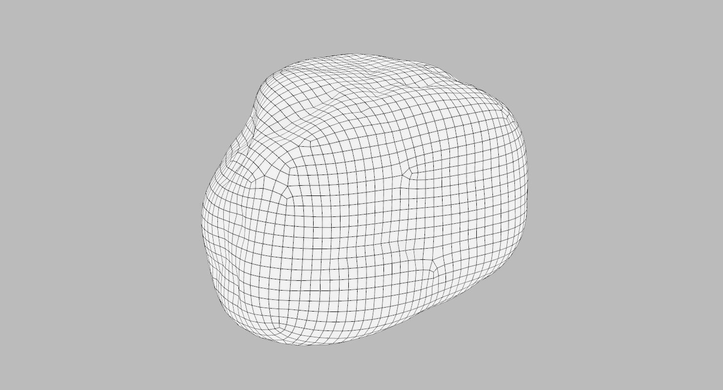 Square shaped sedimentary rock 3D model_14