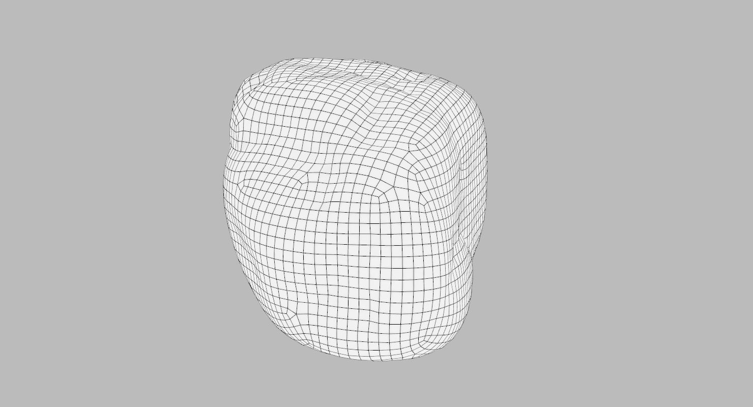 Square shaped sedimentary rock 3D model_13