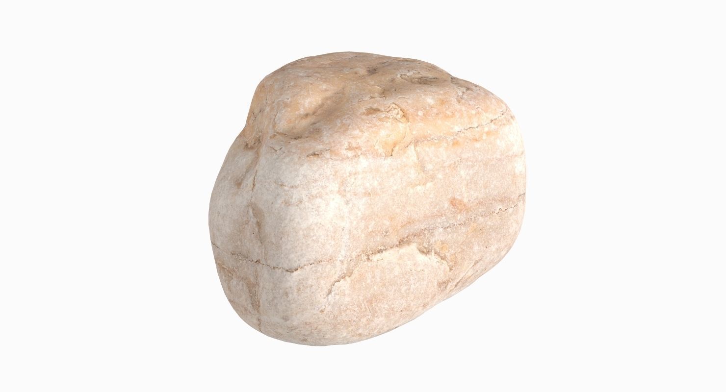 Square shaped sedimentary rock 3D model_2