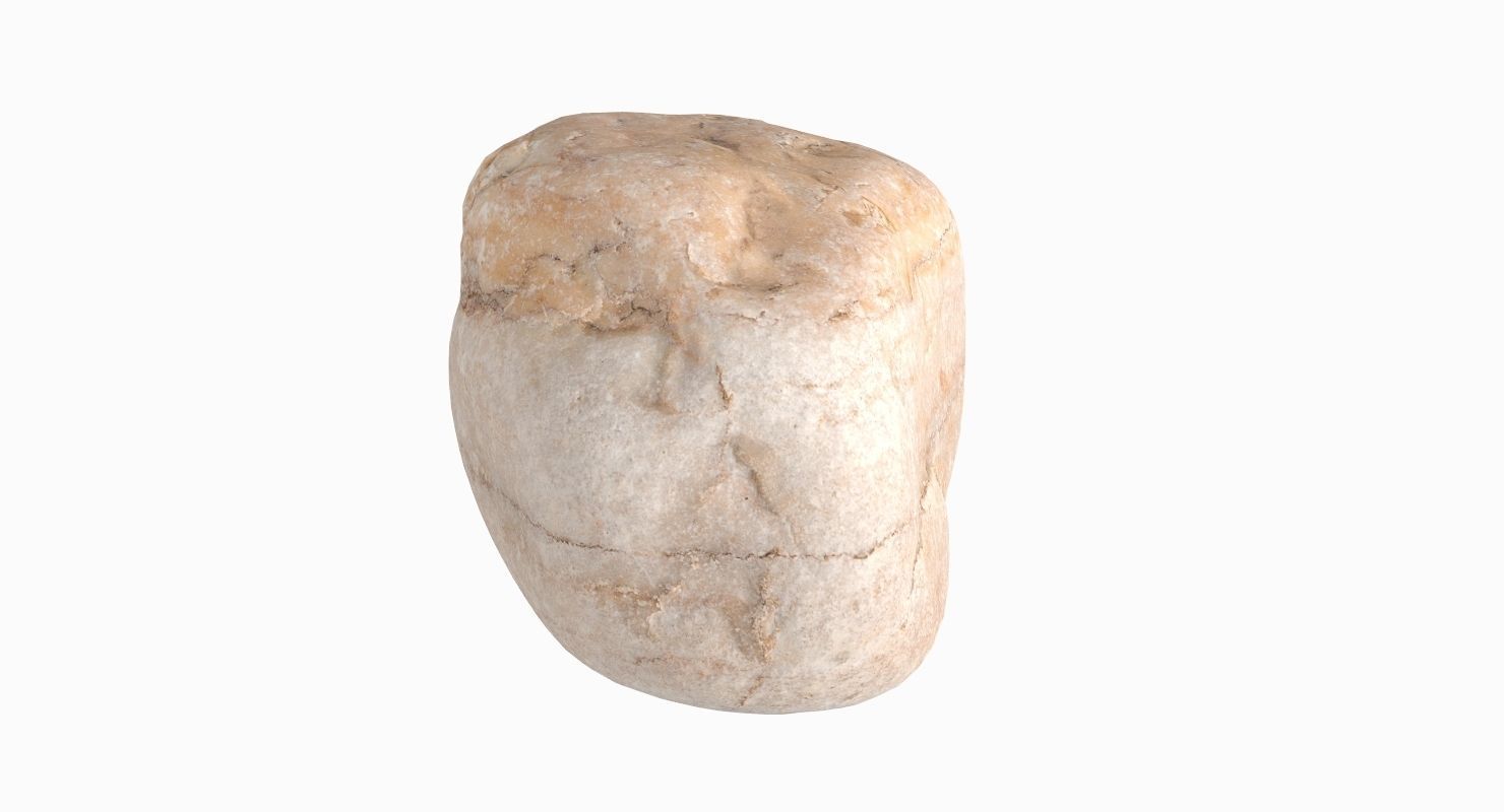 Square shaped sedimentary rock 3D model_1