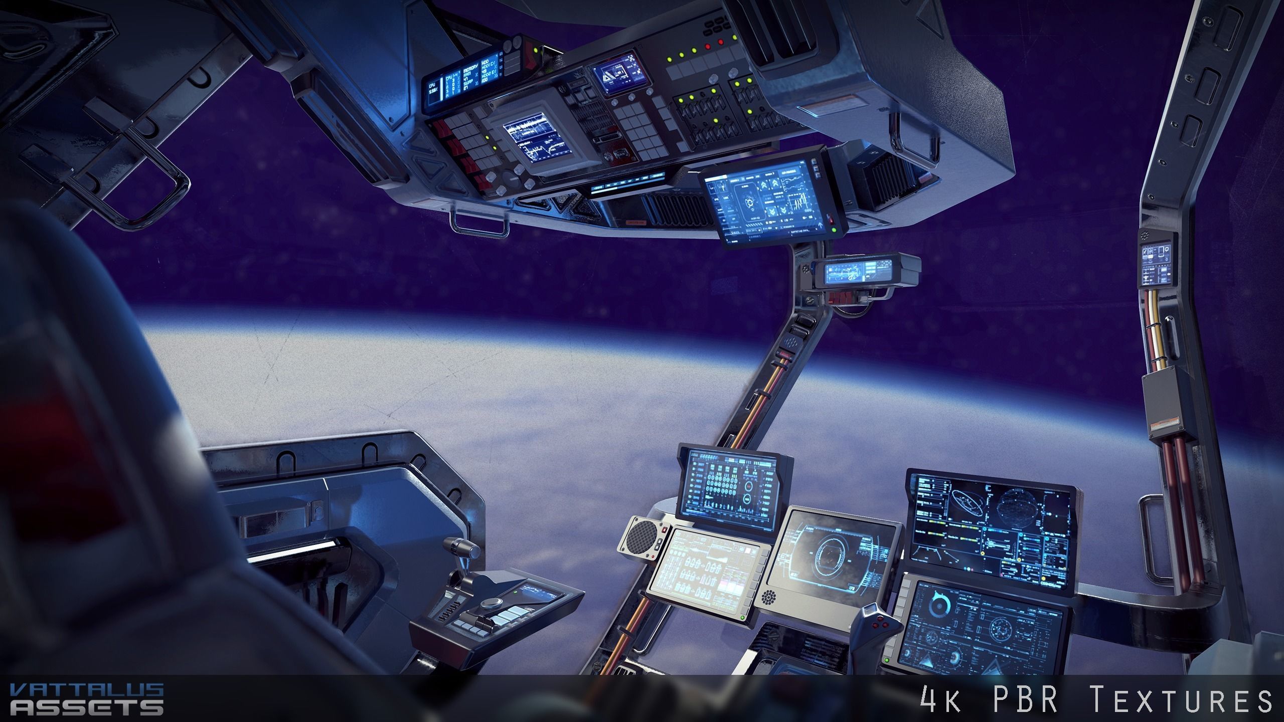 3D model Sci Fi Fighter Cockpit 4 VR / AR / low-poly | CGTrader