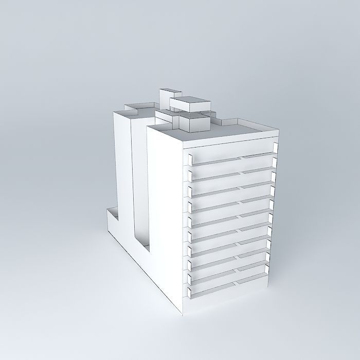 1231 Santa Fe Building Free 3D model_4