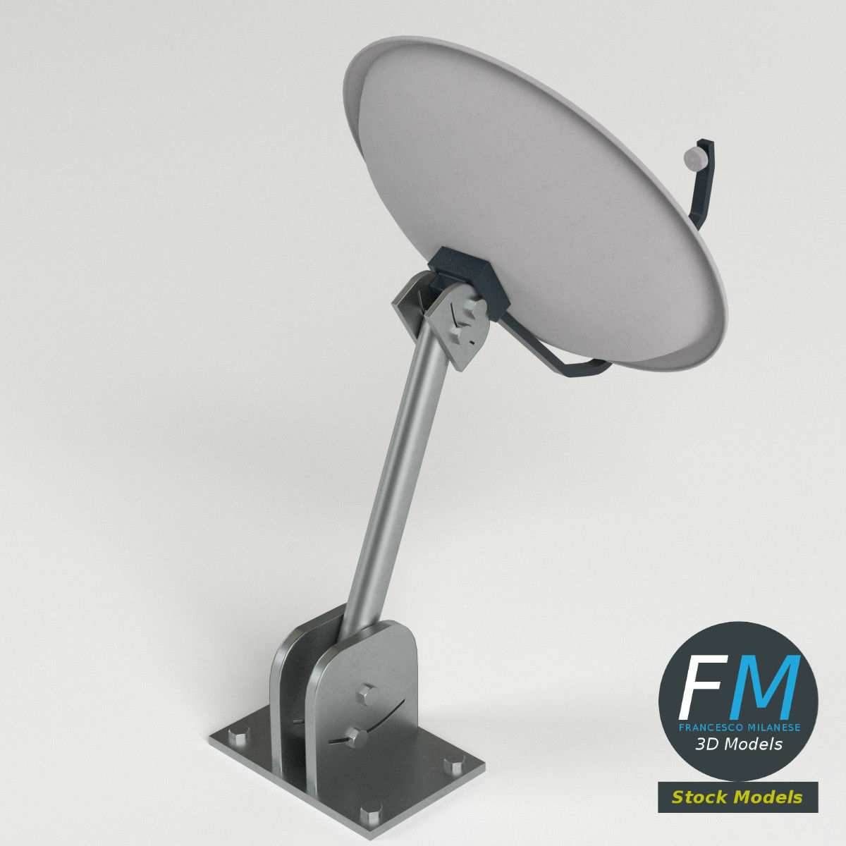 Satellite dish 3D model_2