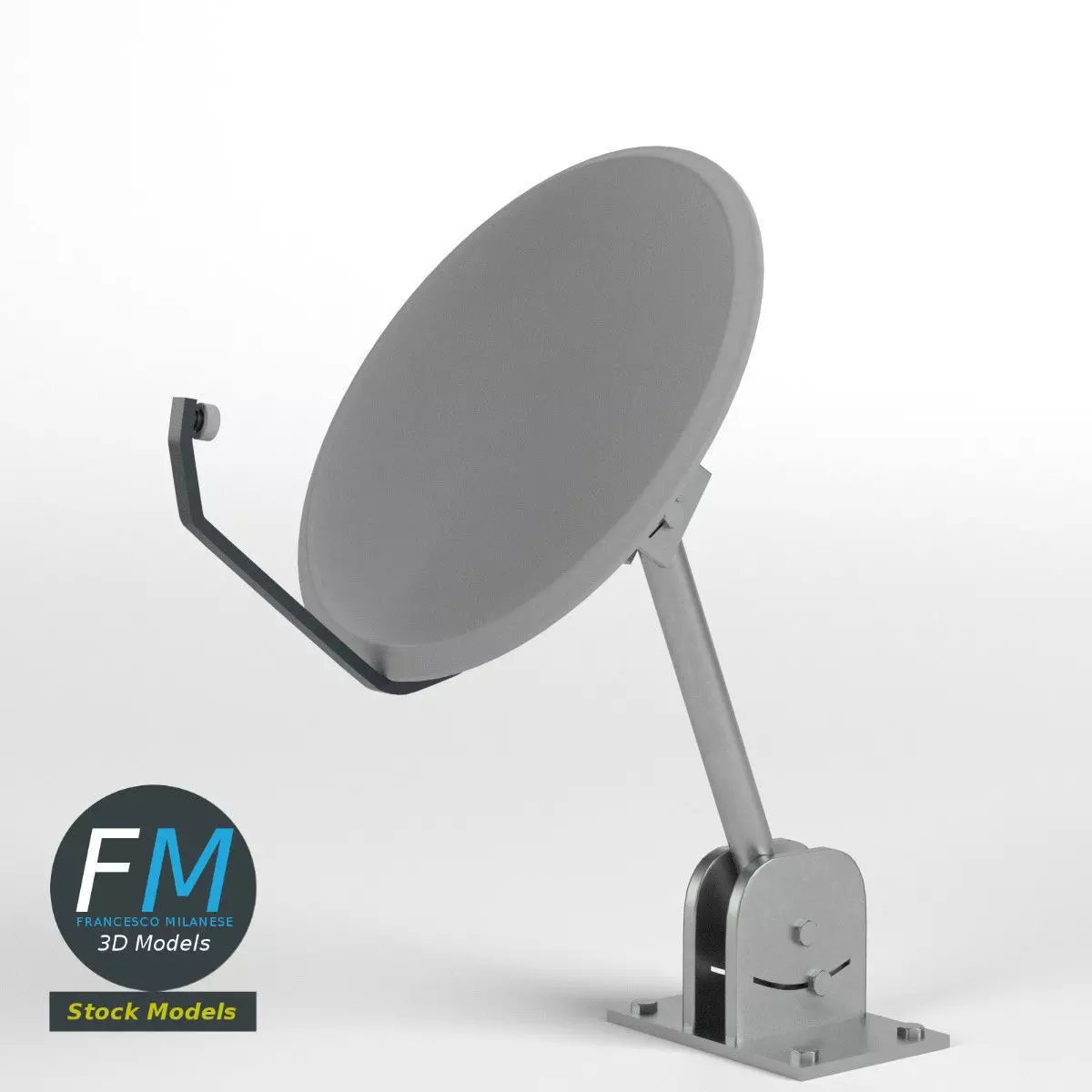 Satellite dish 3D model_0