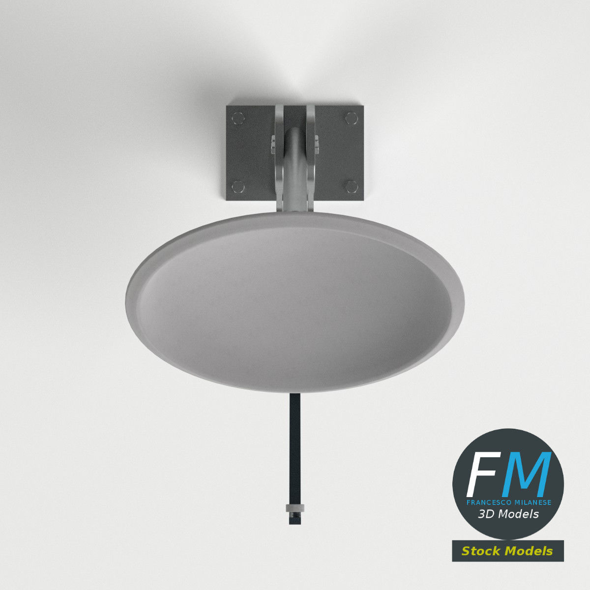 Satellite dish 3D model_6