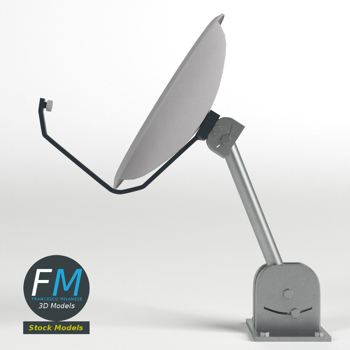 Satellite dish 3D model_3