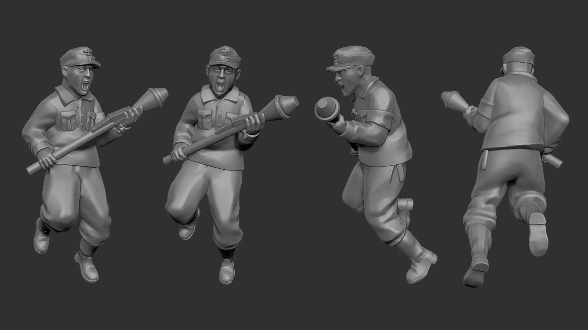 Young volkssturm fighter Free 3D print model