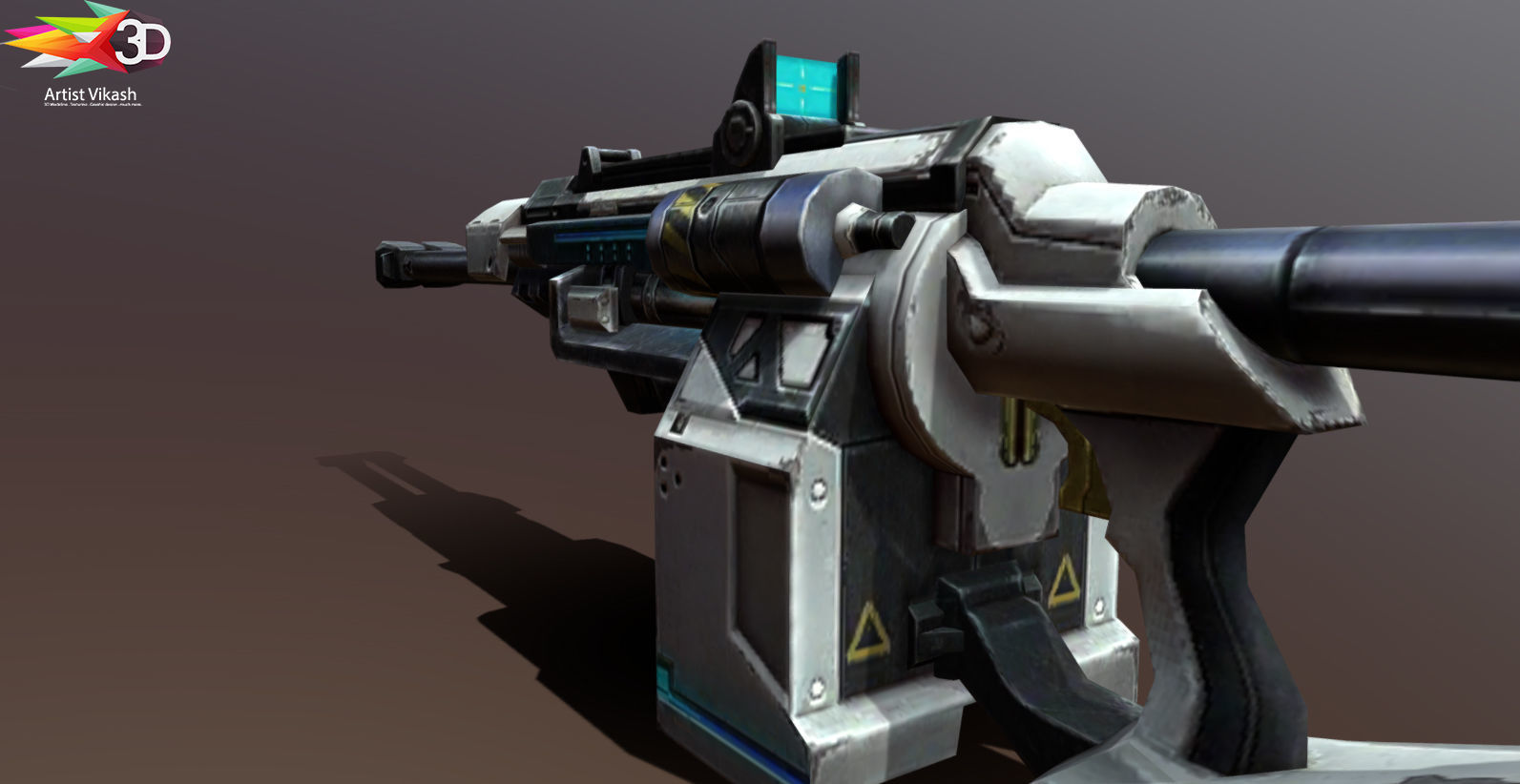 Futuristic Sub-machine Gun free VR / AR / low-poly 3D model | CGTrader