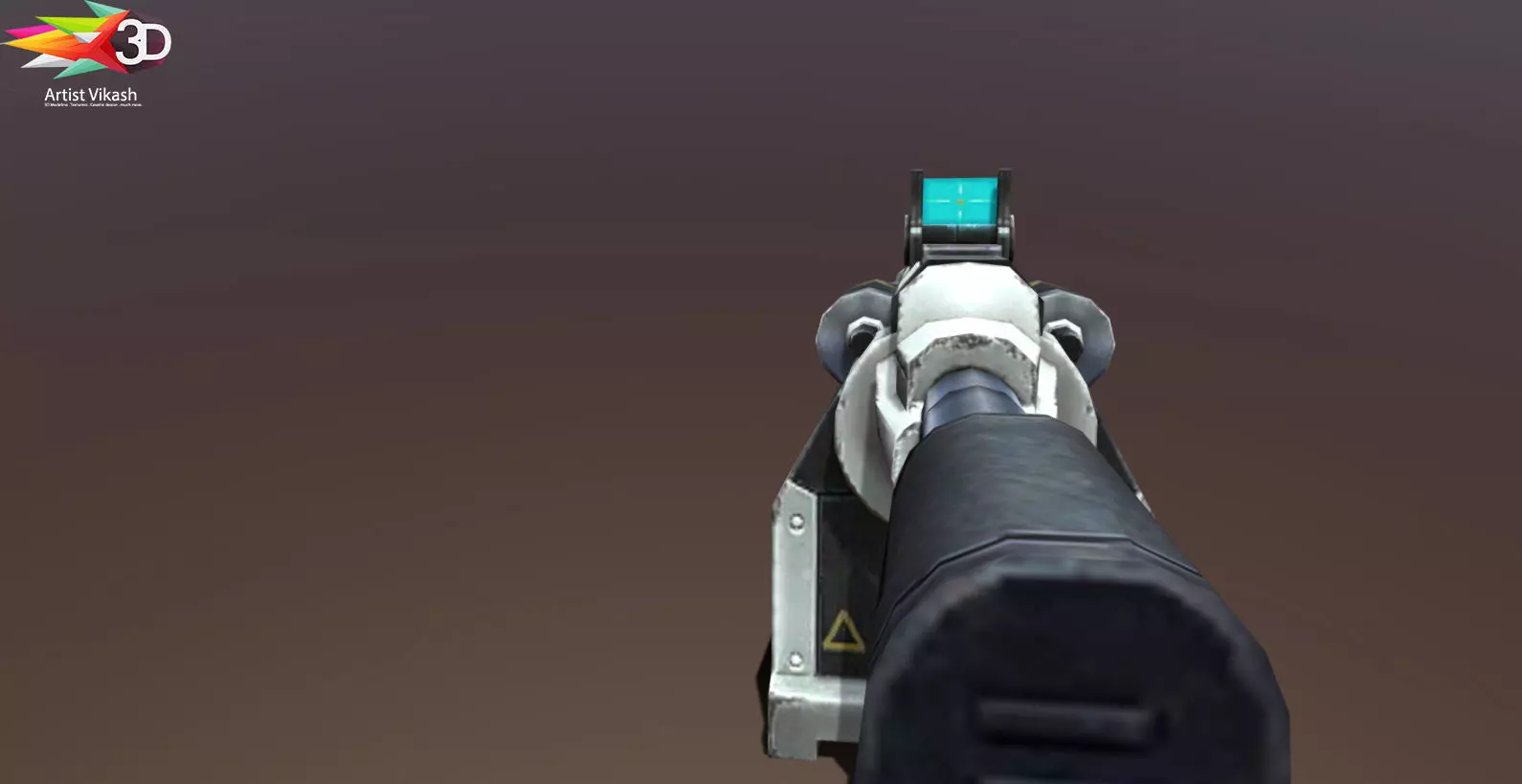 Futuristic Sub-machine Gun Free low-poly 3D model