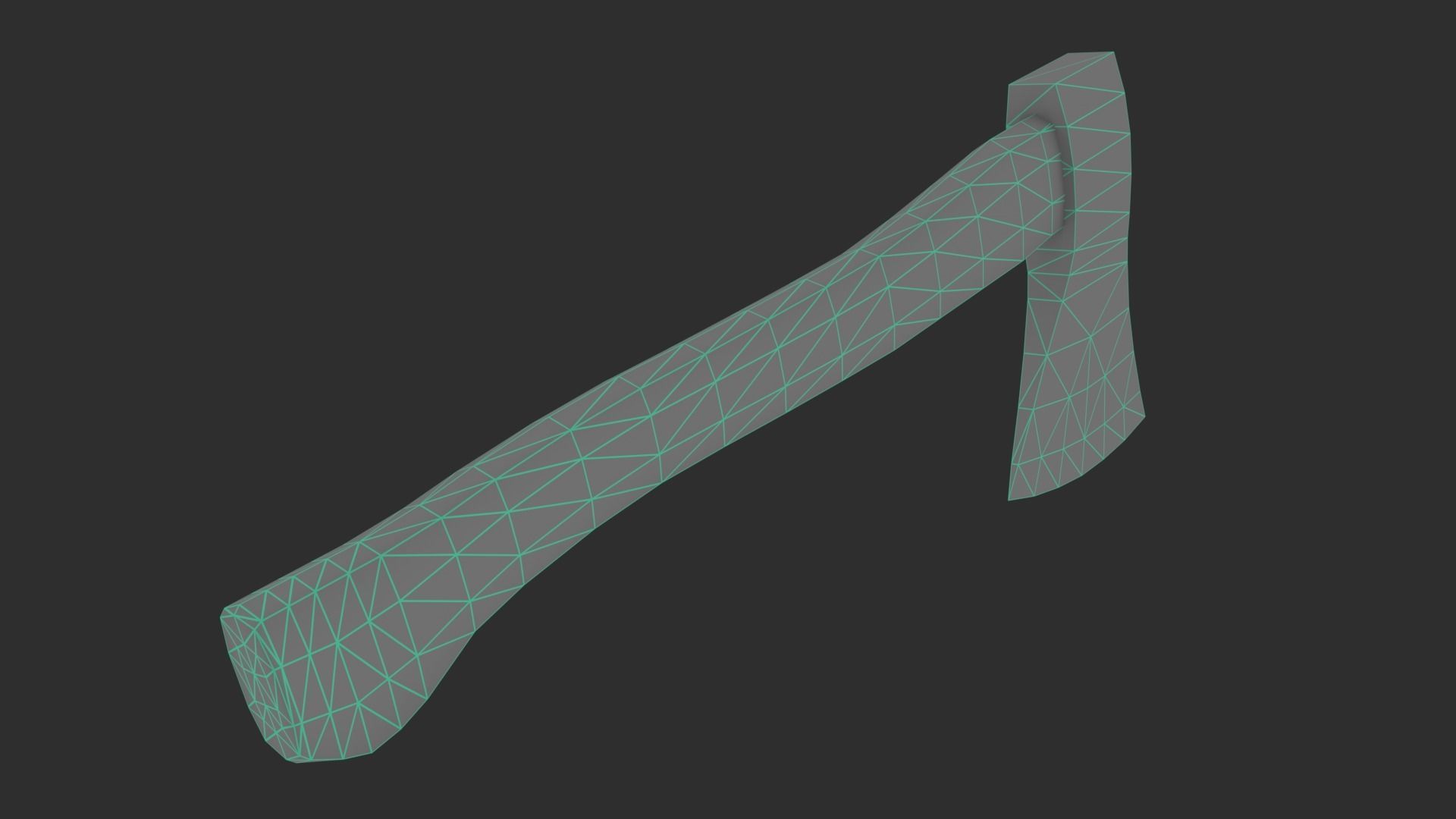 Old dirty Axe Low-poly 3D model_6