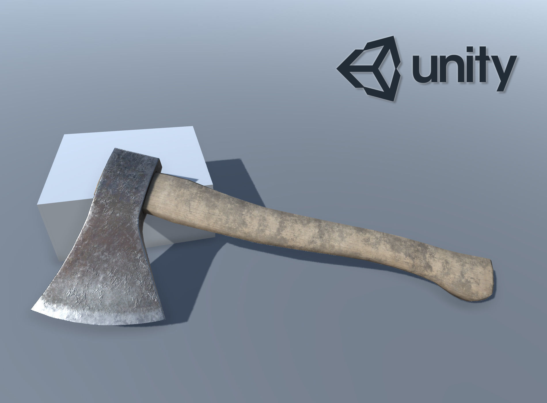 Old dirty Axe Low-poly 3D model_8