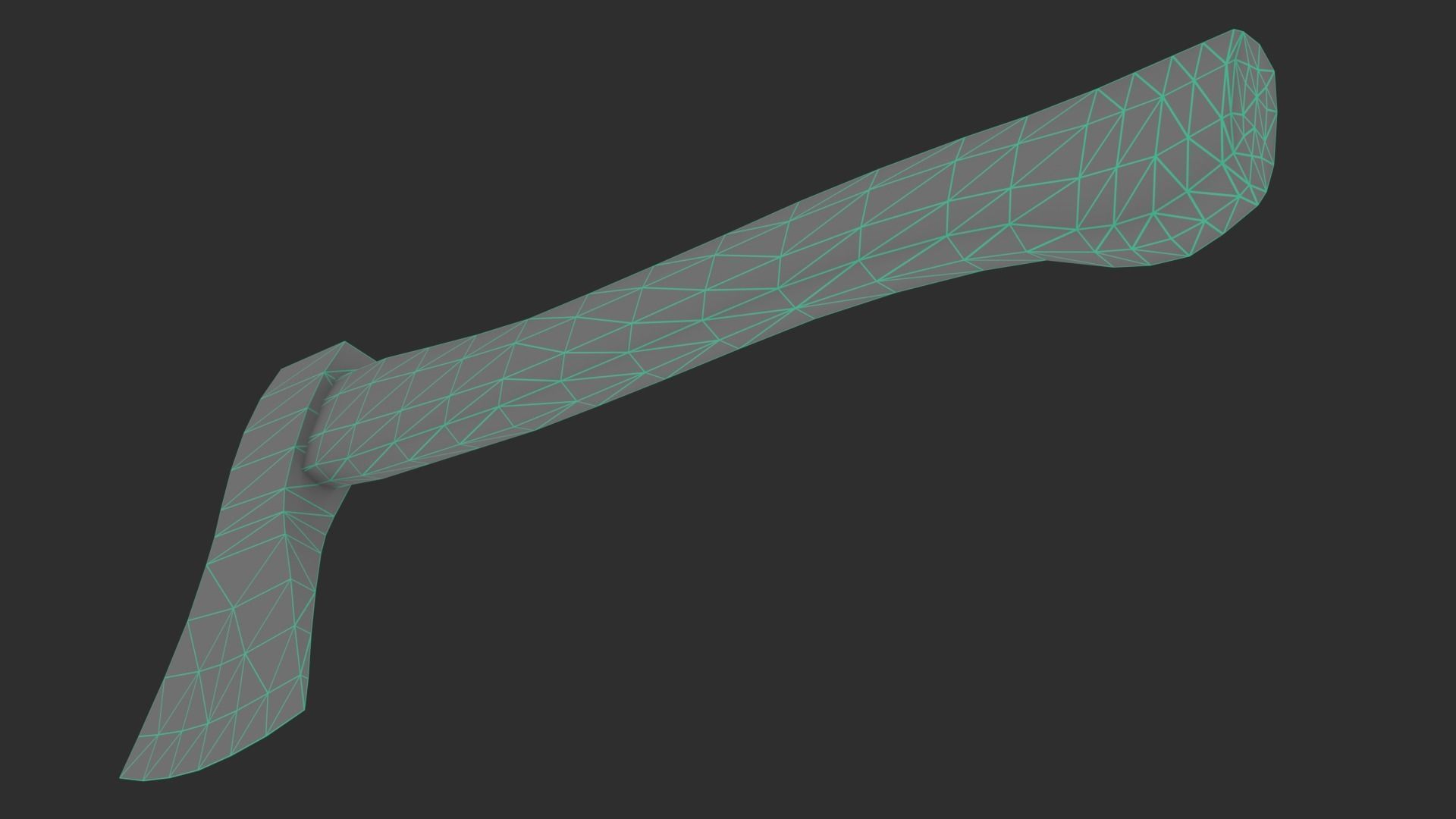 Old dirty Axe Low-poly 3D model_7