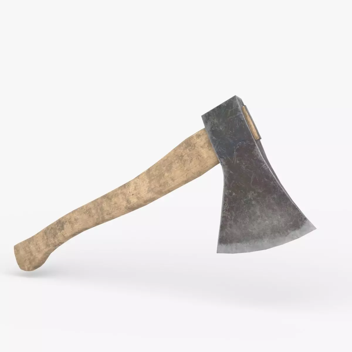 Old dirty Axe Low-poly 3D model_0