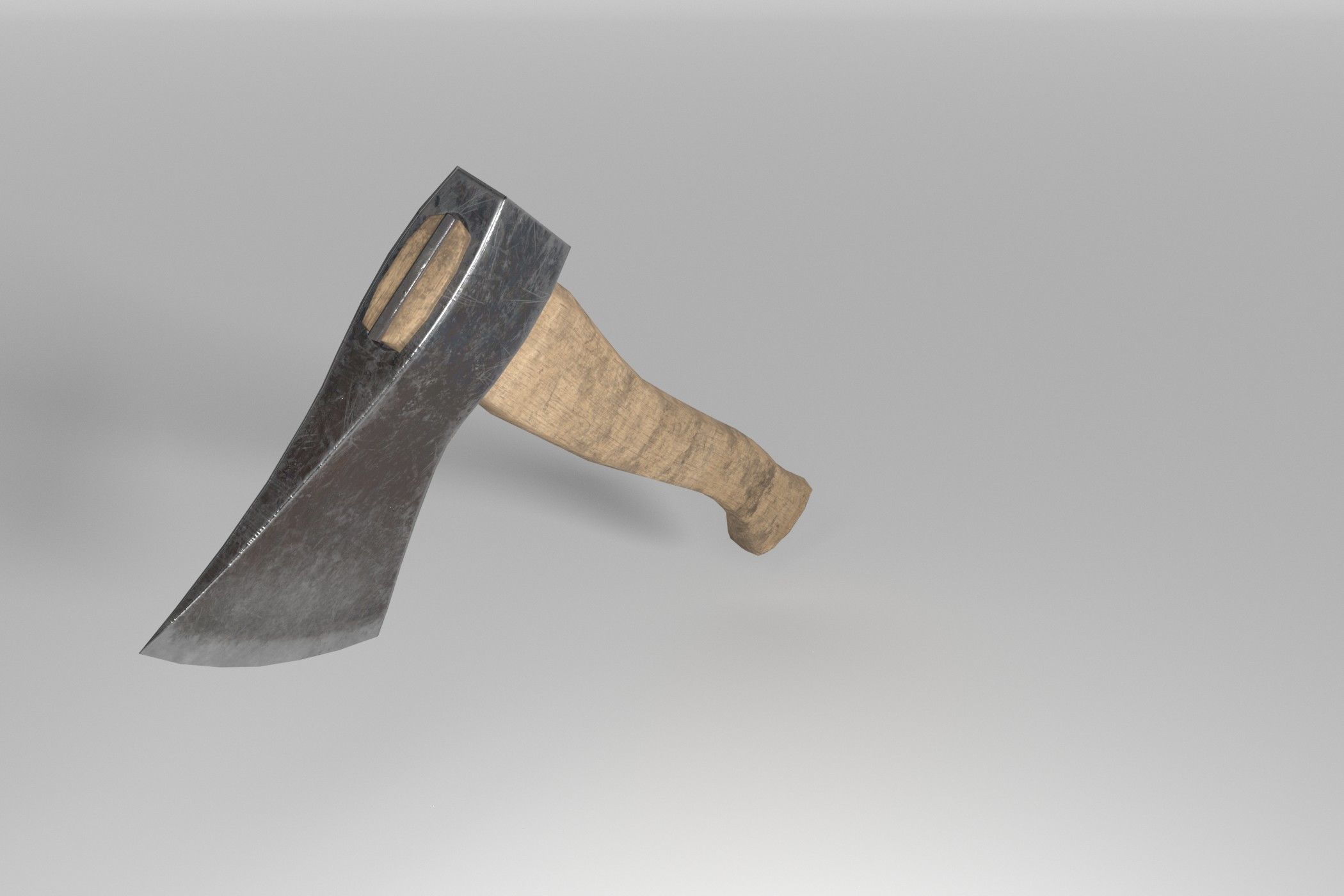 Old dirty Axe Low-poly 3D model_3