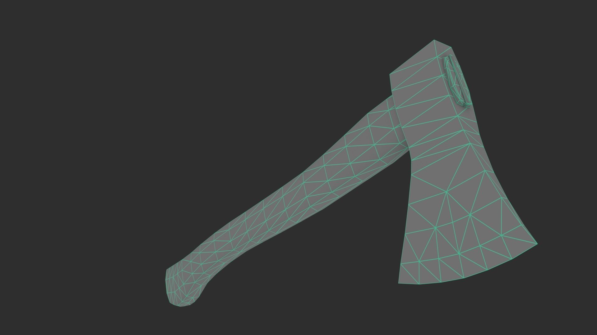 Old dirty Axe Low-poly 3D model_5