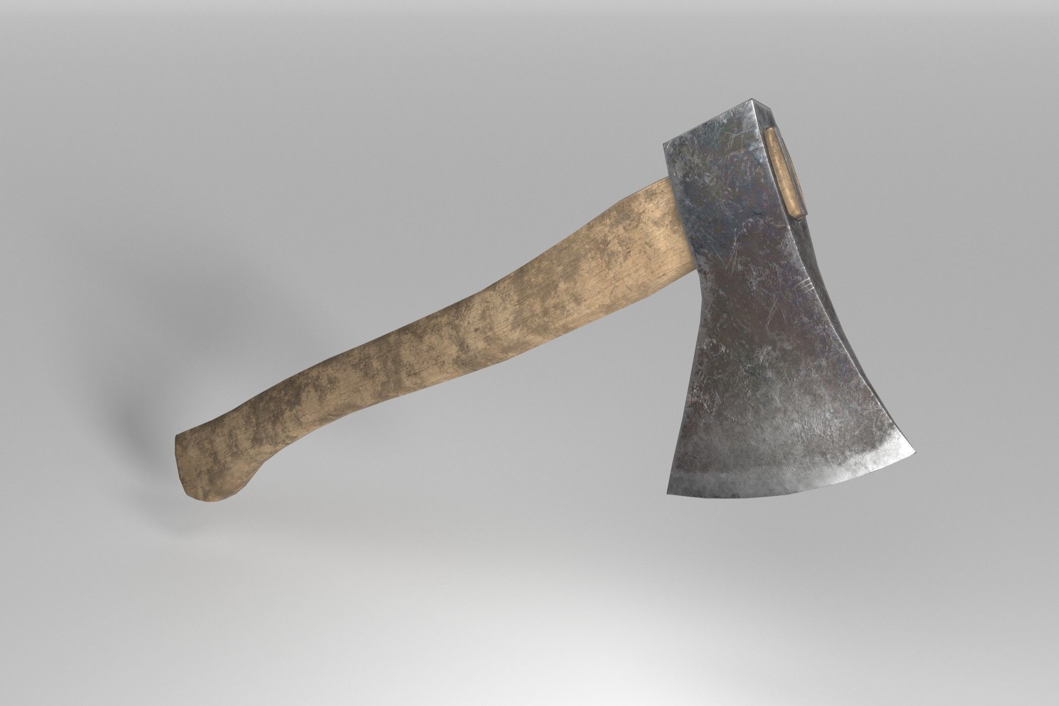 Old dirty Axe Low-poly 3D model_2