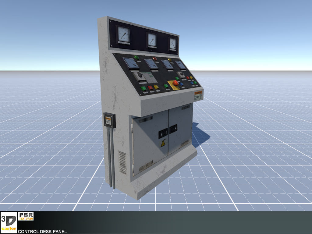 Control Desk Panel  Low-poly 3D model_2