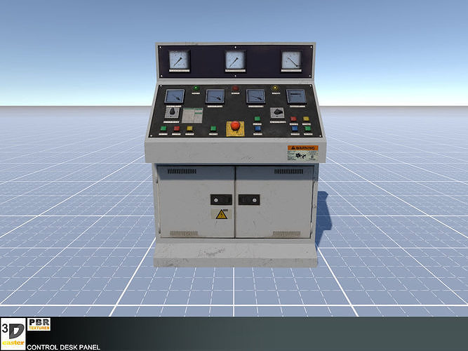 Control Desk Panel  Low-poly 3D model