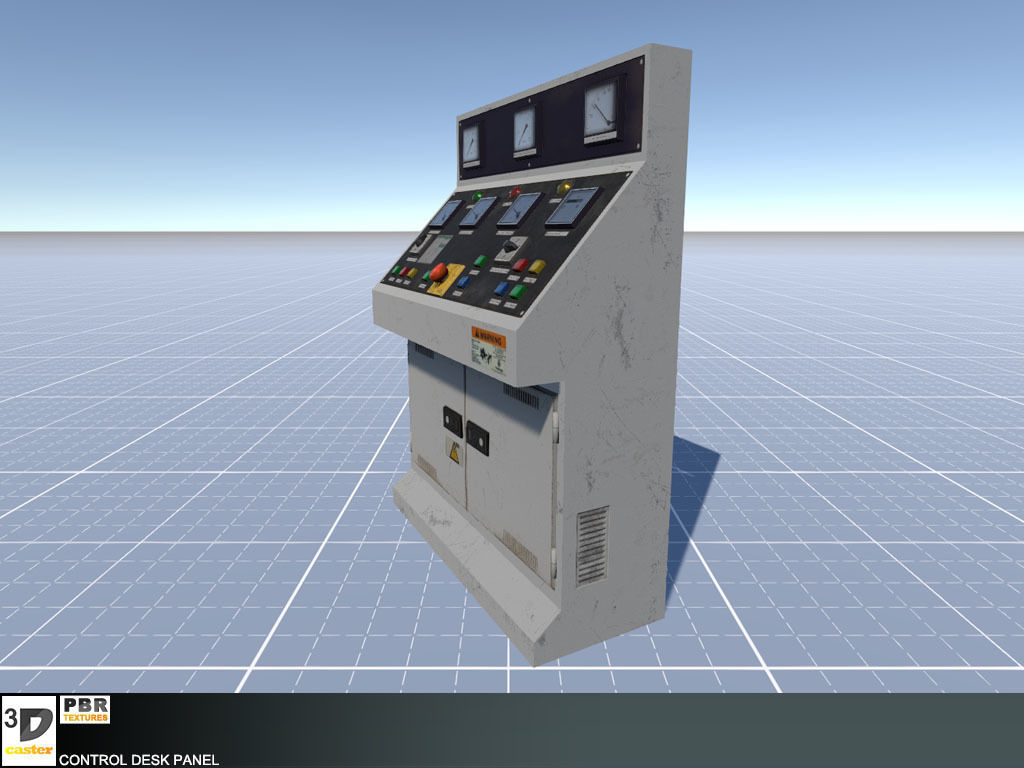 Control Desk Panel  Low-poly 3D model_3