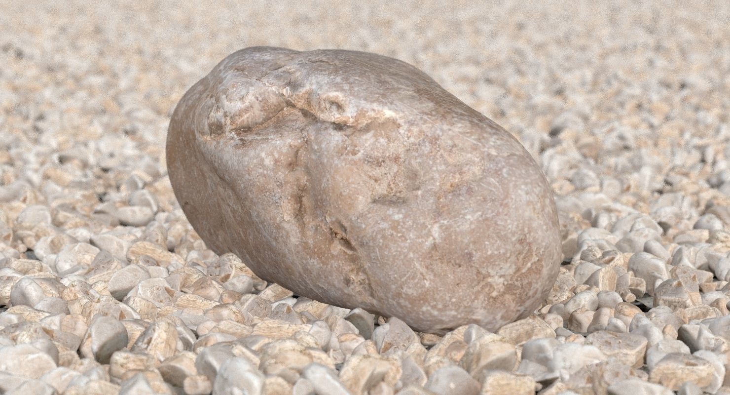 Oblong Rock 3D model_1