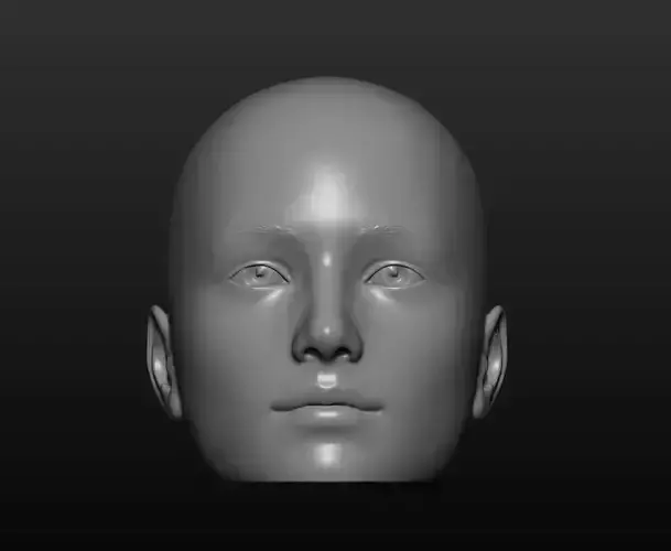 Teen mannequin head 3D print model
