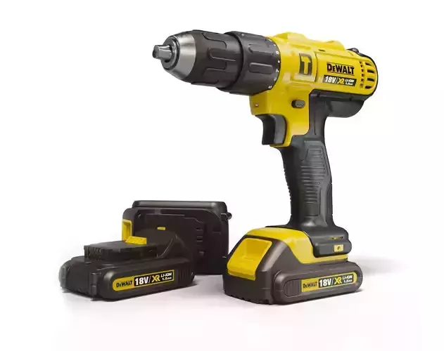 DeWALT Drill driver Low-poly 3D model