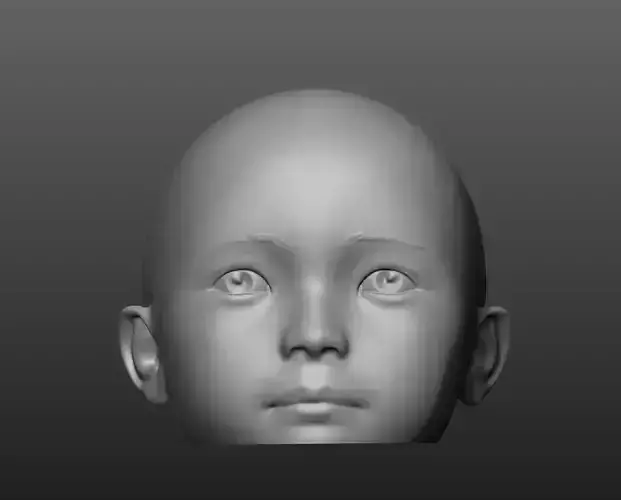 Child head mannequin 3D print model