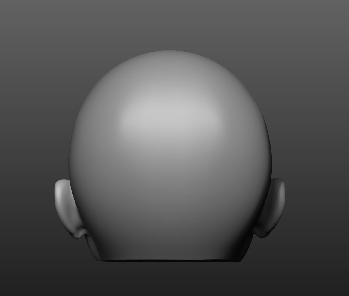 Child head mannequin 3D print model_3