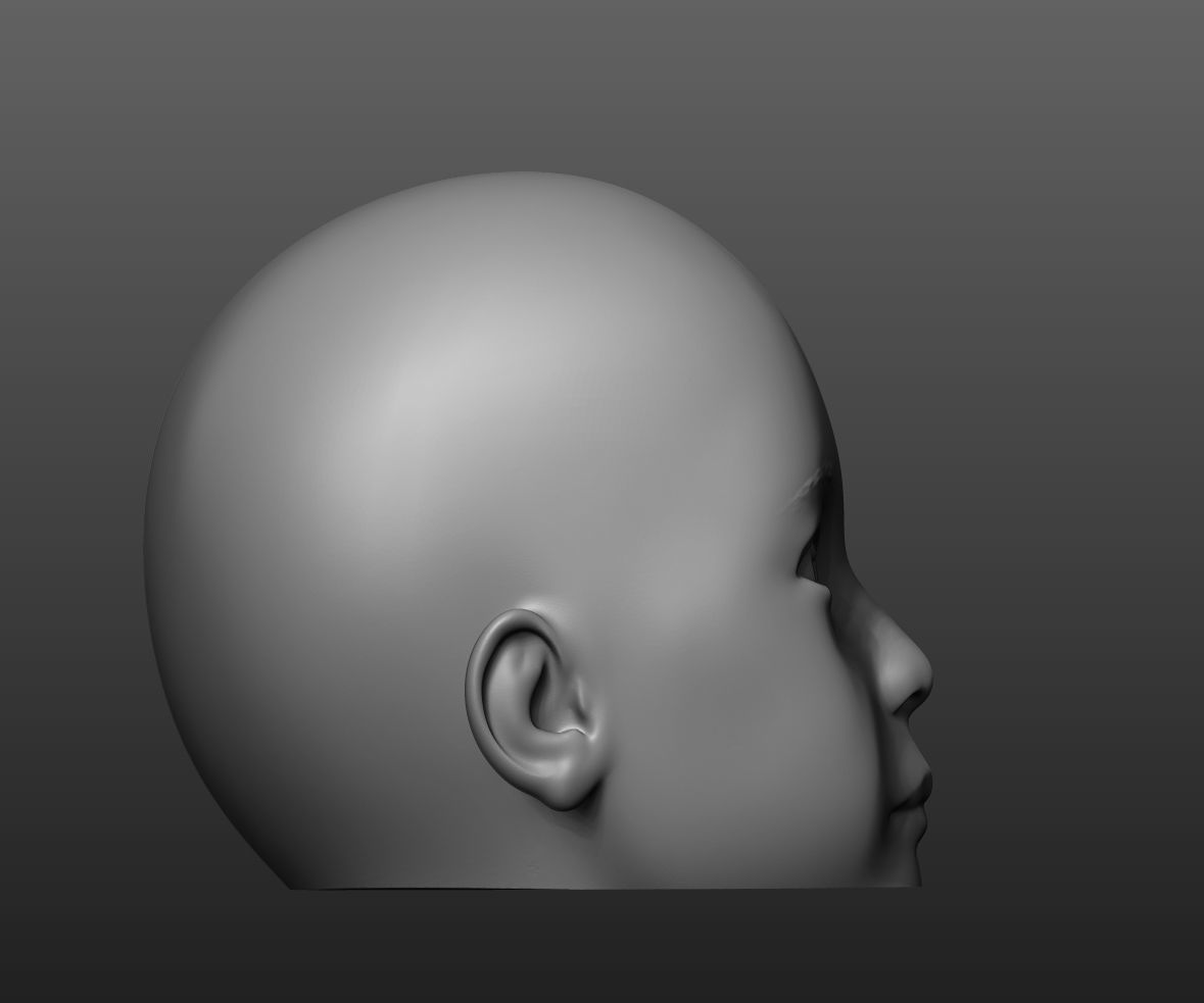 Child head mannequin 3D print model_2