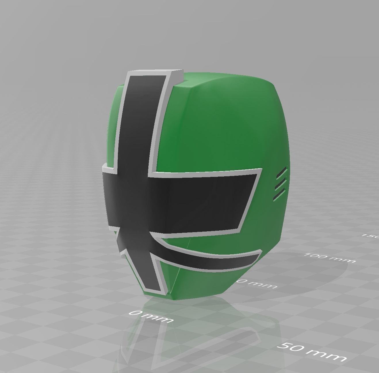 Power Rangers Samurai Green Ranger Shinkenger green Helmet 3D print model_1
