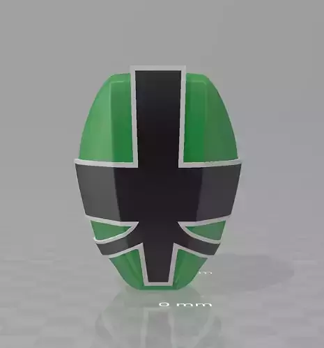 Power Rangers Samurai Green Ranger Shinkenger green Helmet 3D print model