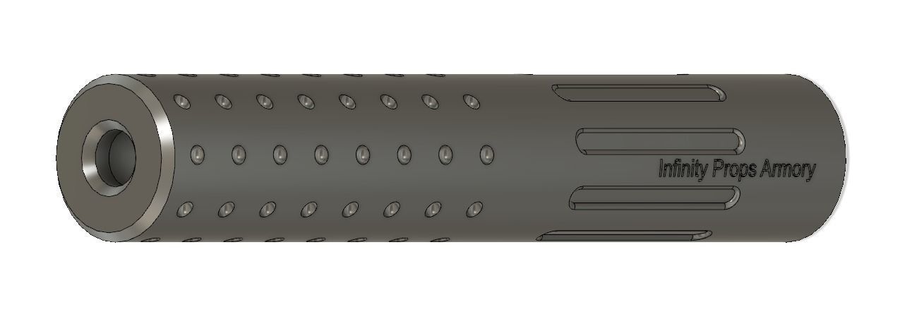  SCAR Flash hider with suppressor for Airsoft 3D print model_1