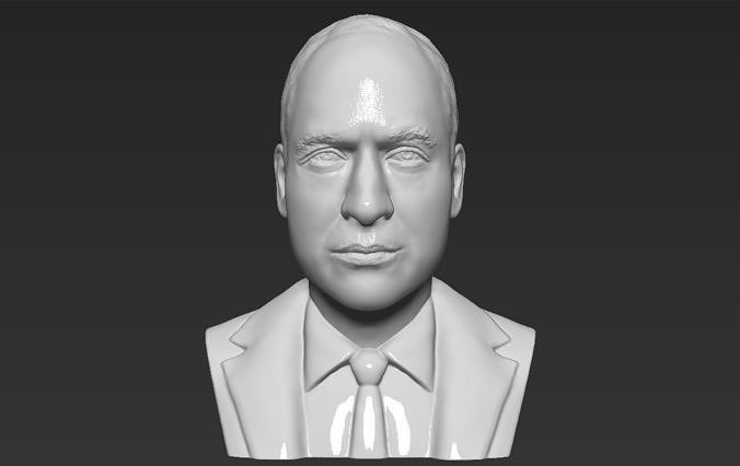 Prince William bust 3D printing ready stl obj formats 3D print model