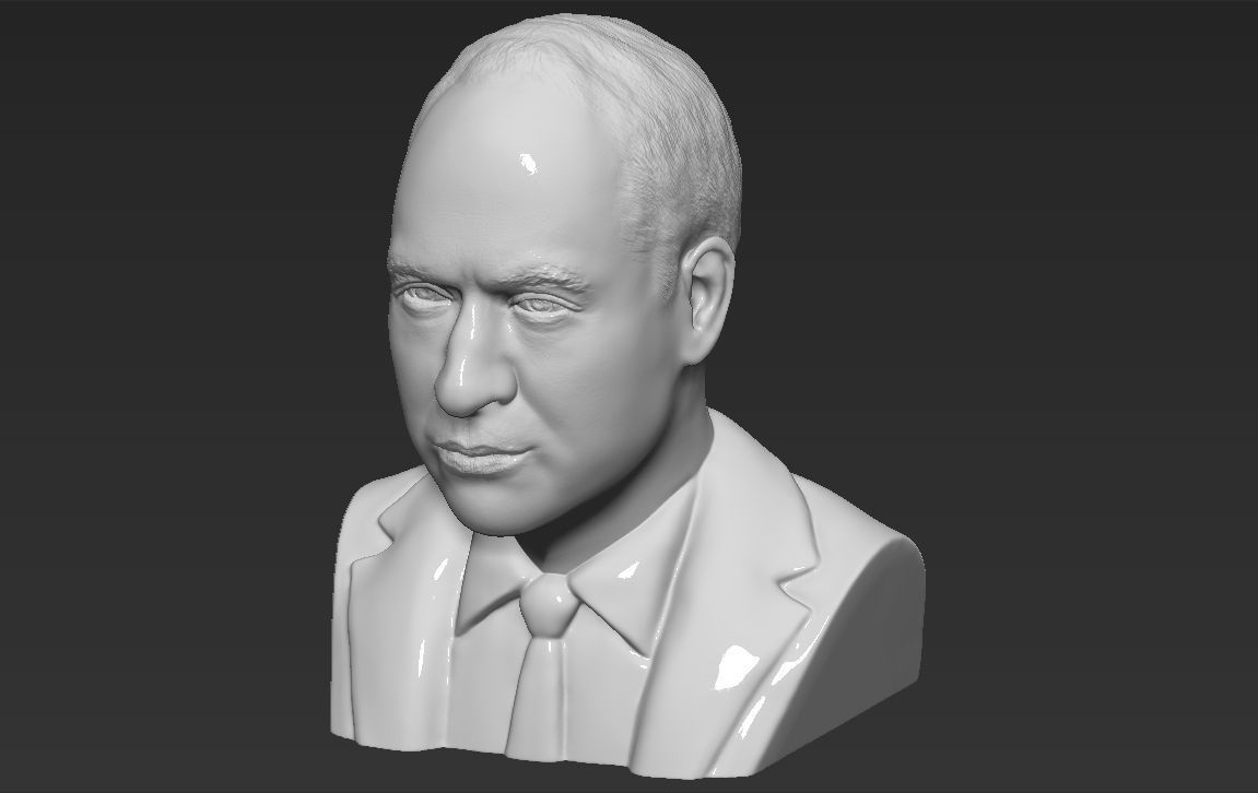 Prince William bust 3D printing ready stl obj formats 3D print model_13