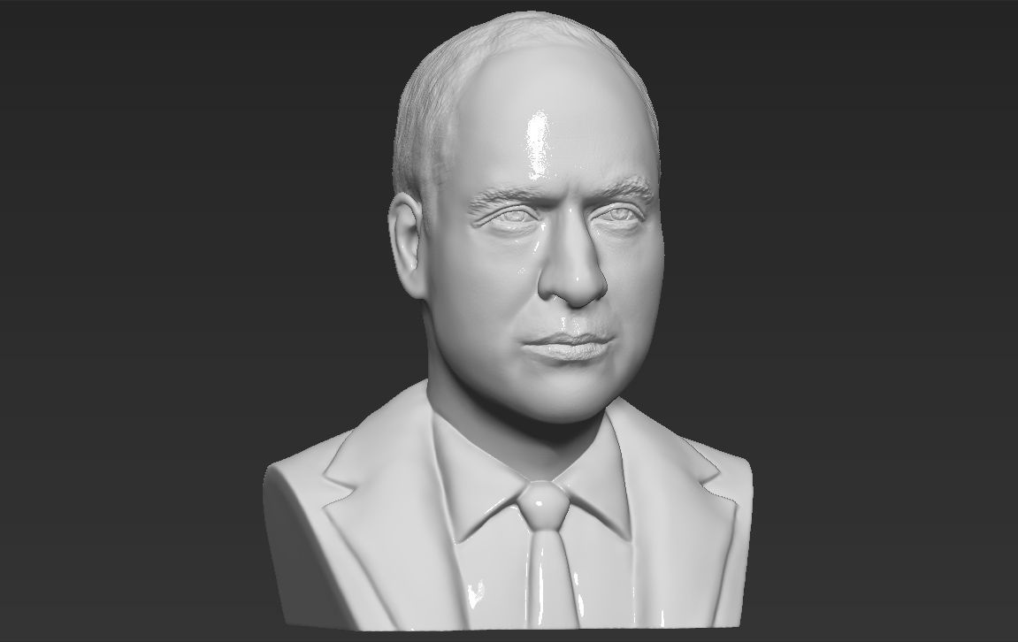 Prince William bust 3D printing ready stl obj formats 3D print model_11