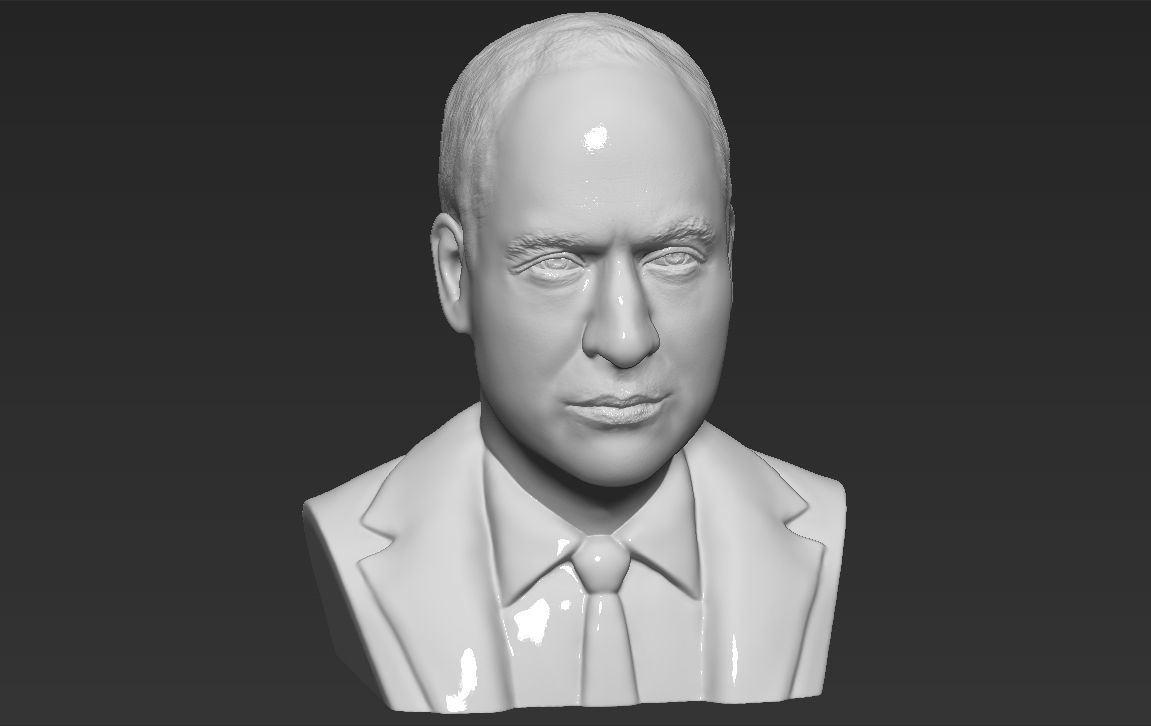 Prince William bust 3D printing ready stl obj formats 3D print model_12