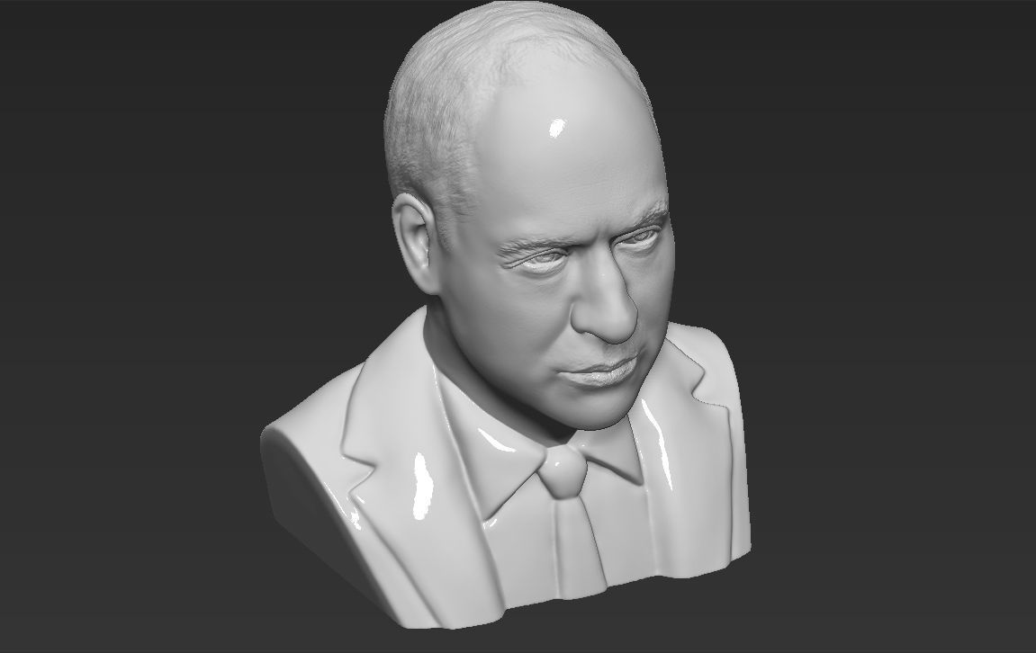 Prince William bust 3D printing ready stl obj formats 3D print model_14