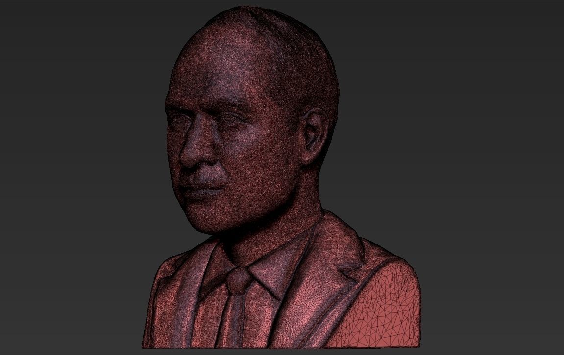 Prince William bust 3D printing ready stl obj formats 3D print model_27