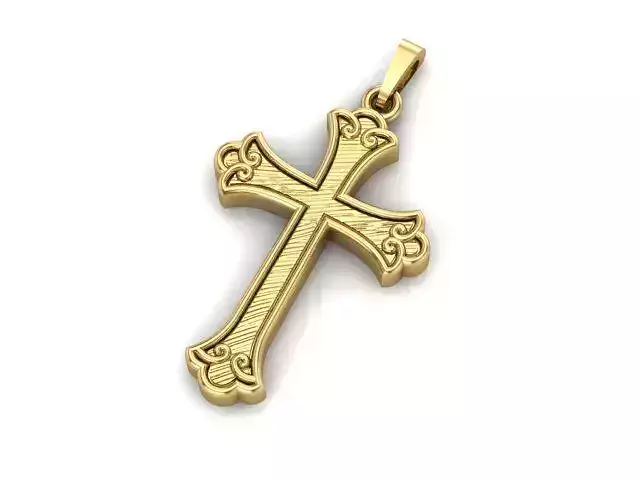 Cross gold pendant