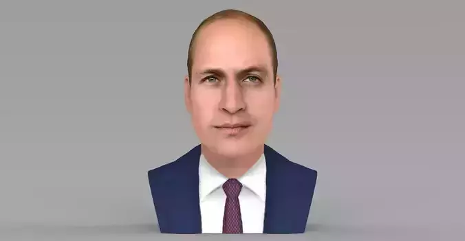 Prince William bust ready for full color 3D printing 3D print model